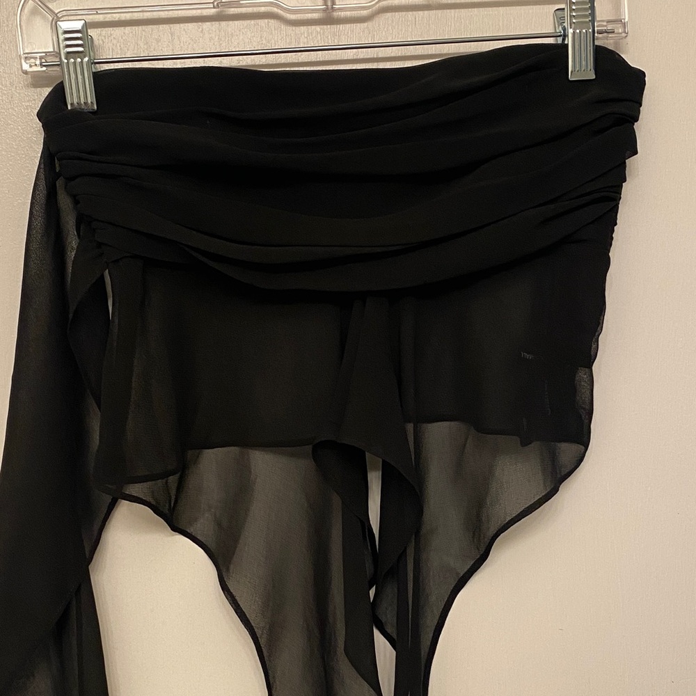 Black Sheer Drape top